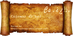 Csirmaz Ábel névjegykártya